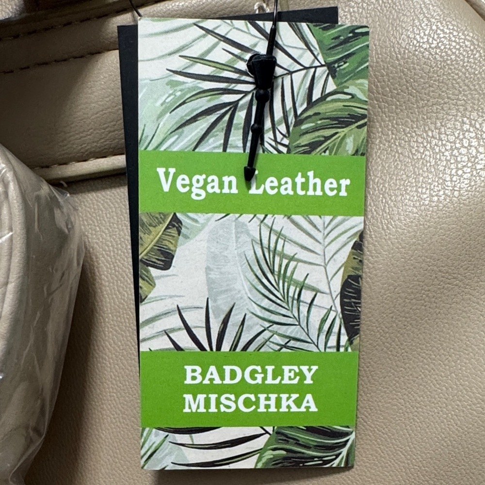 Badgley Mischka Vegan Leather Tan Backpack - Picture 8 of 8